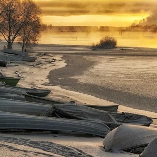 Finlandia, paesaggio innevato