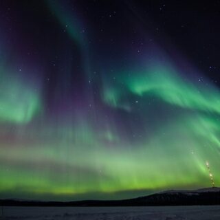 Lapponia, aurora boreale