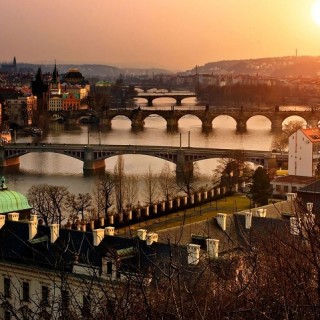 Praga, tramonto